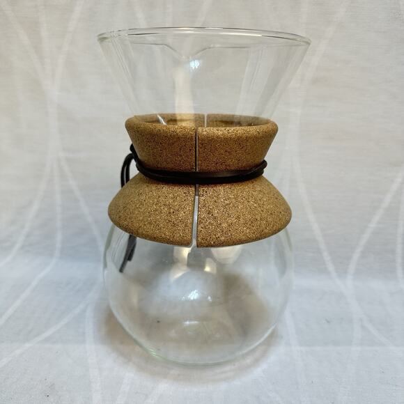 Bodum Glass Pour Over‎ Drip Coffee Maker Carafe Cork Band Hourglass Shape - Picture 2 of 4